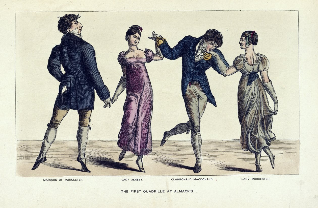 Almack's'ta ilk kadril by Unknown artist