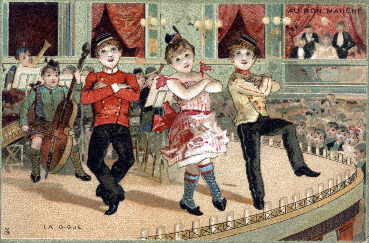 Gerginlik: halk dansı. 19. yüzyılın sonundan Chromo. by Unknown artist