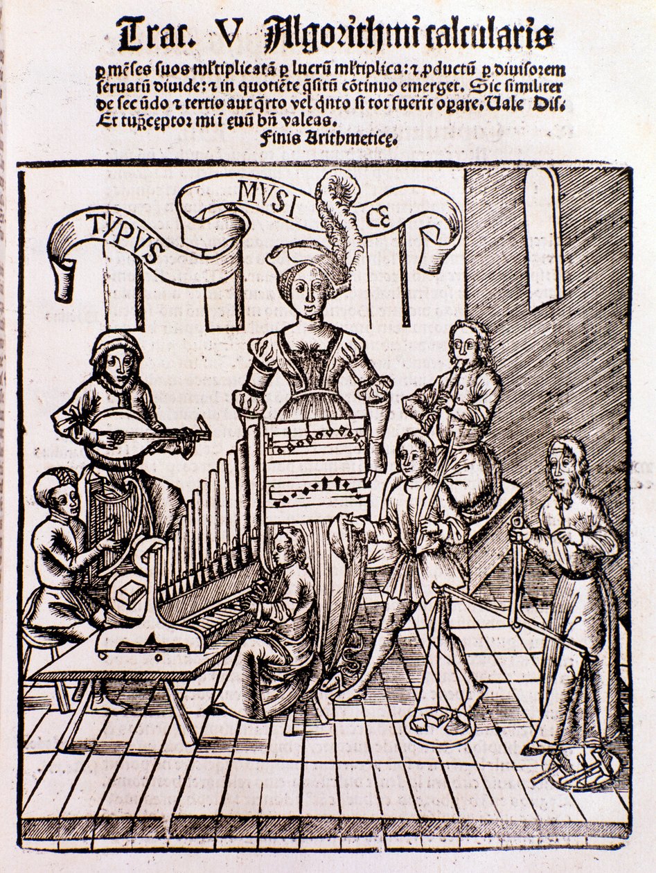 Liberal sanatlar: Müzik (gravür by Unknown artist