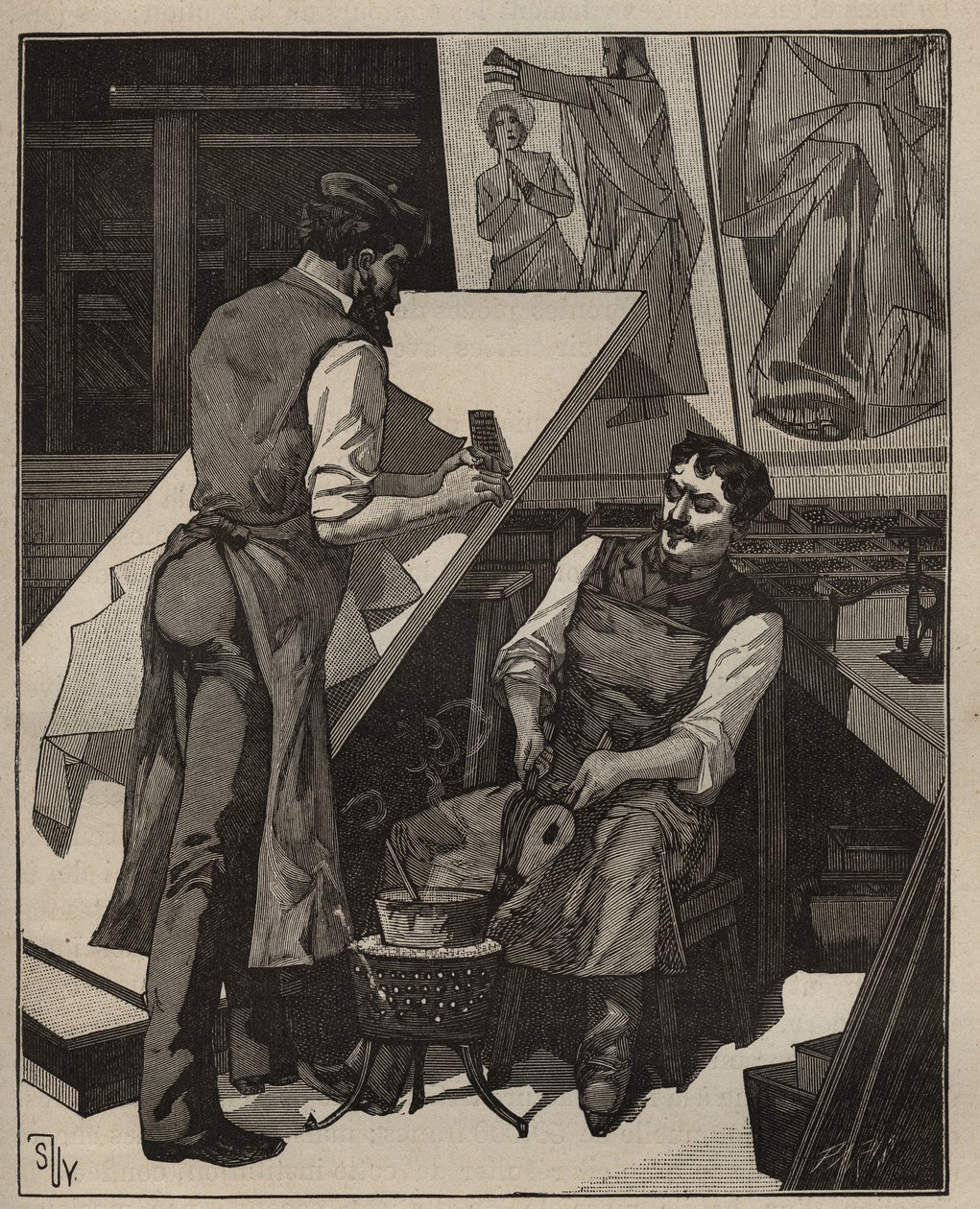 Mozaik: mozaik atölyesi. Adolphe BITARD