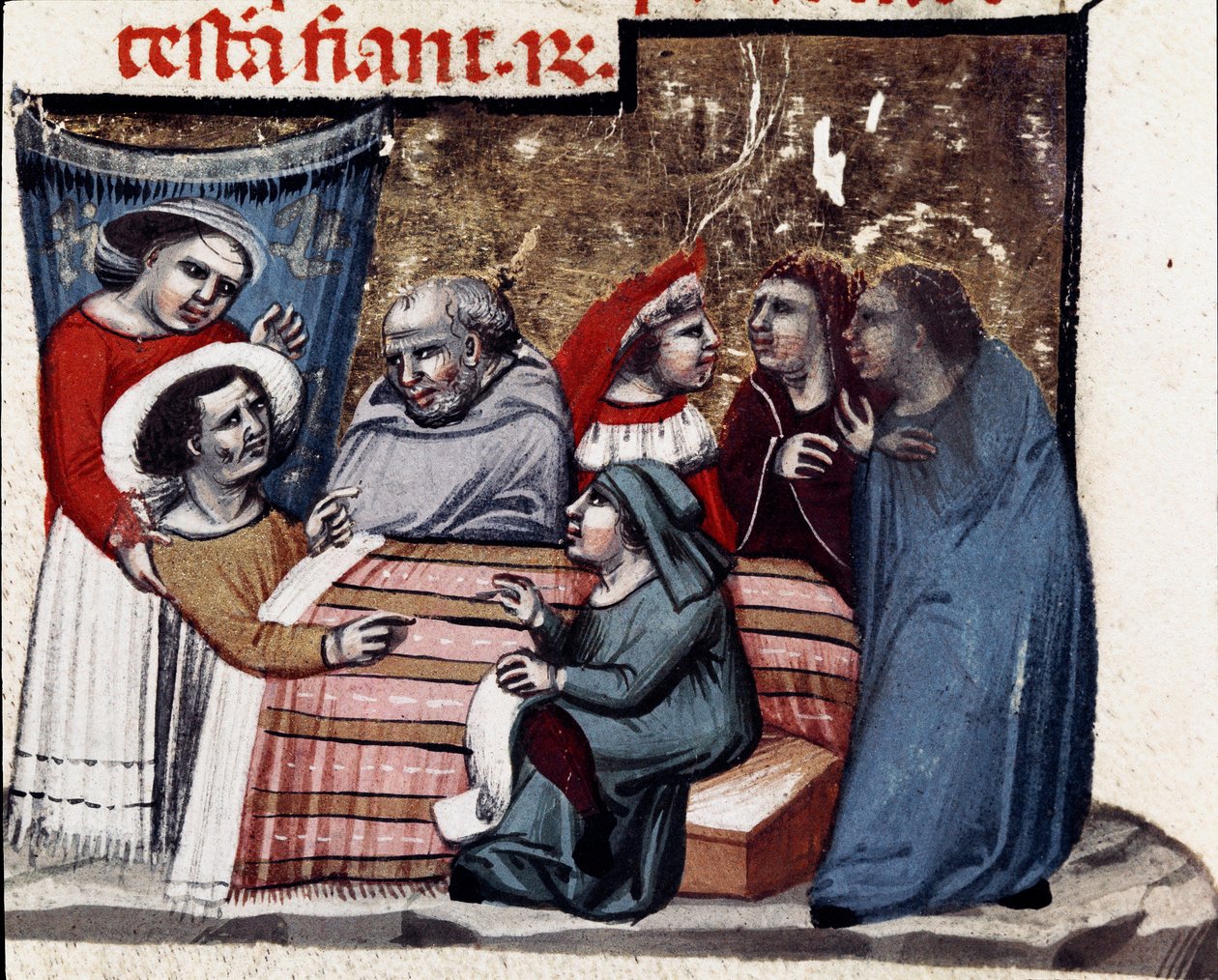 Bizans İmparatoru I. Justinianus (483-565) altında yayınlanan bir yasa ve kurumlar koleksiyonu olan Justinian Kodundan (Codex Justinianus) hasta Minyatür