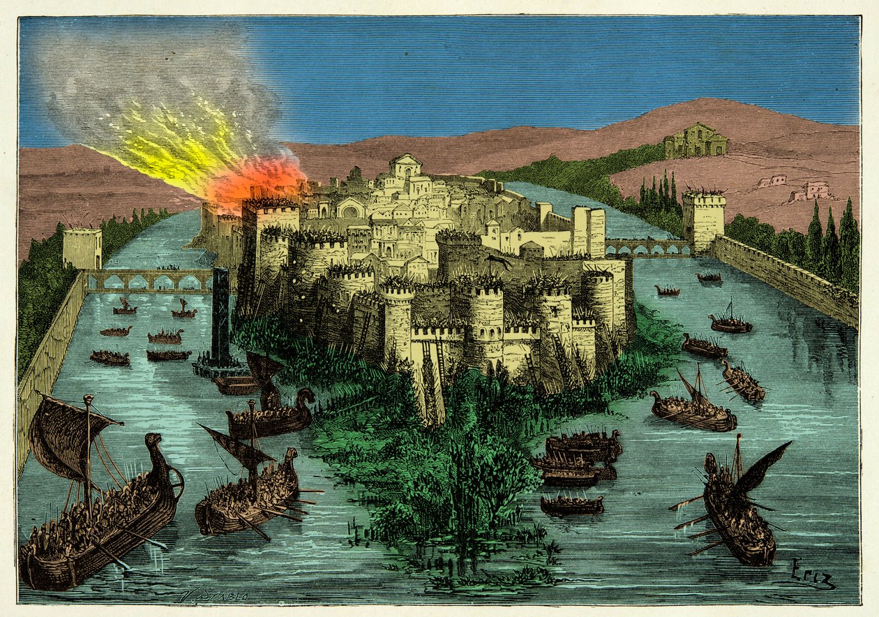 Başlarında Ragnar Lodbrok ile Vikingler tarafından 845