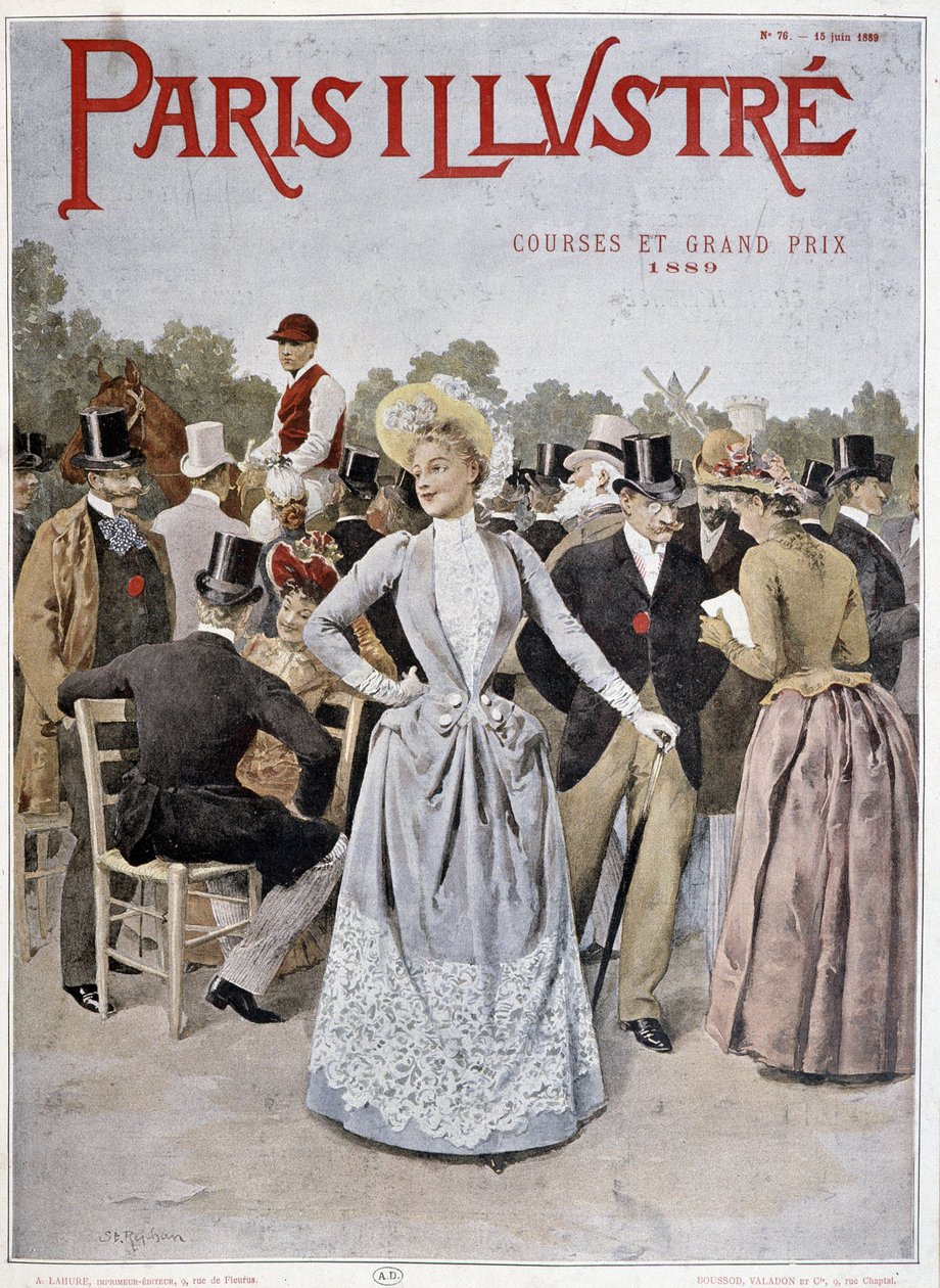 Yarışlardaki seyirciler - “Paris Illustré”de” by Unknown artist