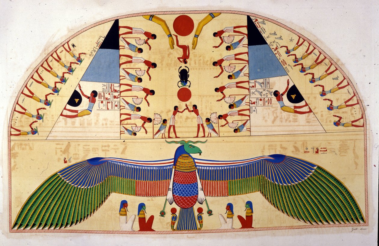 Chnuphis ruhu - Ippolito Rosellini (Rossellini) tarafından “” Mısır ve Yukarı Nubia Anıtları”nda. by Unknown artist