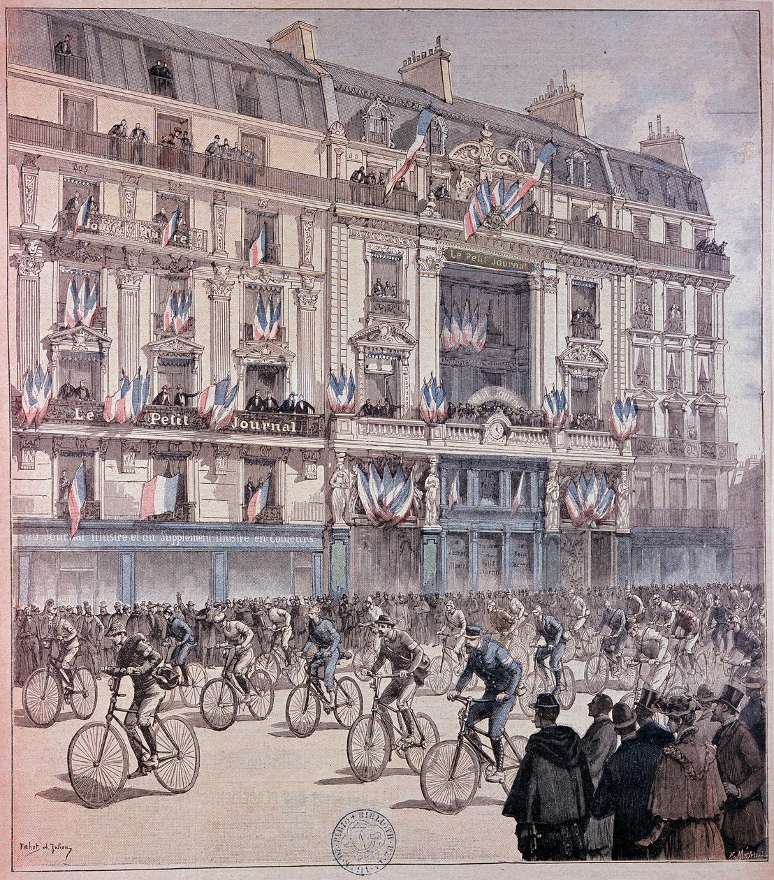 Paris-Brest yarışının başlangıcı - 12/09/1891 tarihli “” Petity Journal” da by Unknown artist
