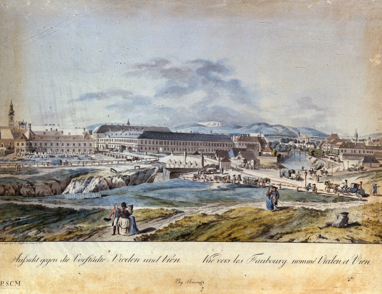 19. yüzyılda Avusturya'da Viyana (Vieden) banliyöleri by Unknown artist