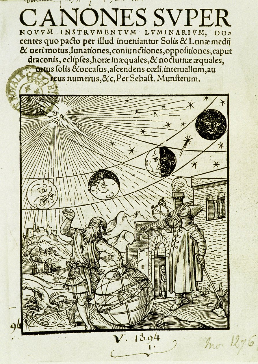 Gökbilimciler tarafından gözlemlenen güneş ve ay hareketleri - “Süper Kanonlar” kitabının ön yüzü by Unknown artist