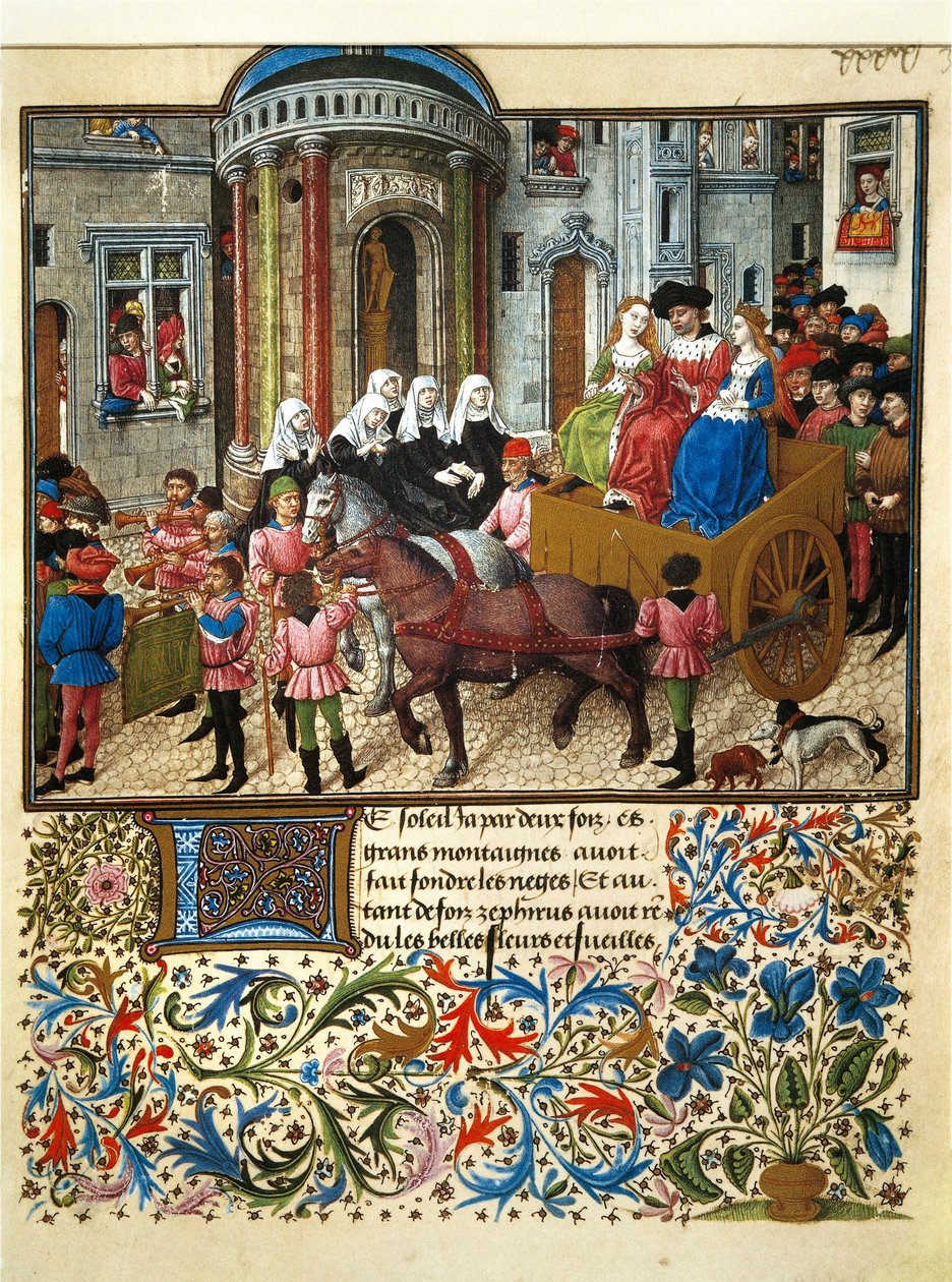 Bunlar, Giovanni Boccaccio (Boccace) (1313-1375) tarafından "" Emilia