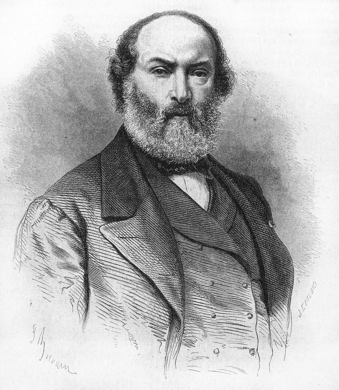 Théodore Rousseau (1812-1867), Fransız ressam. by Unknown artist