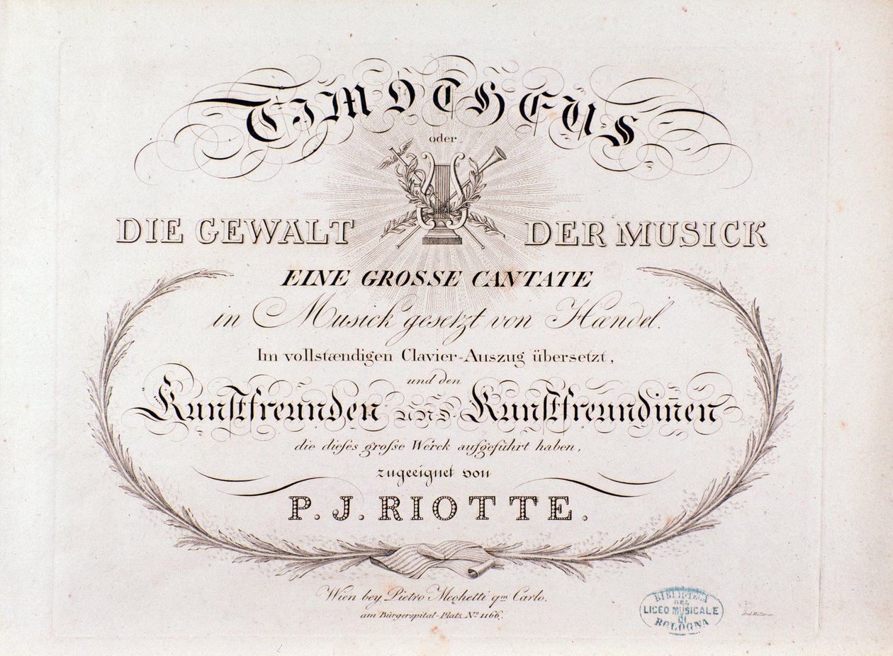 GF Handel (1812) tarafından Timotheus