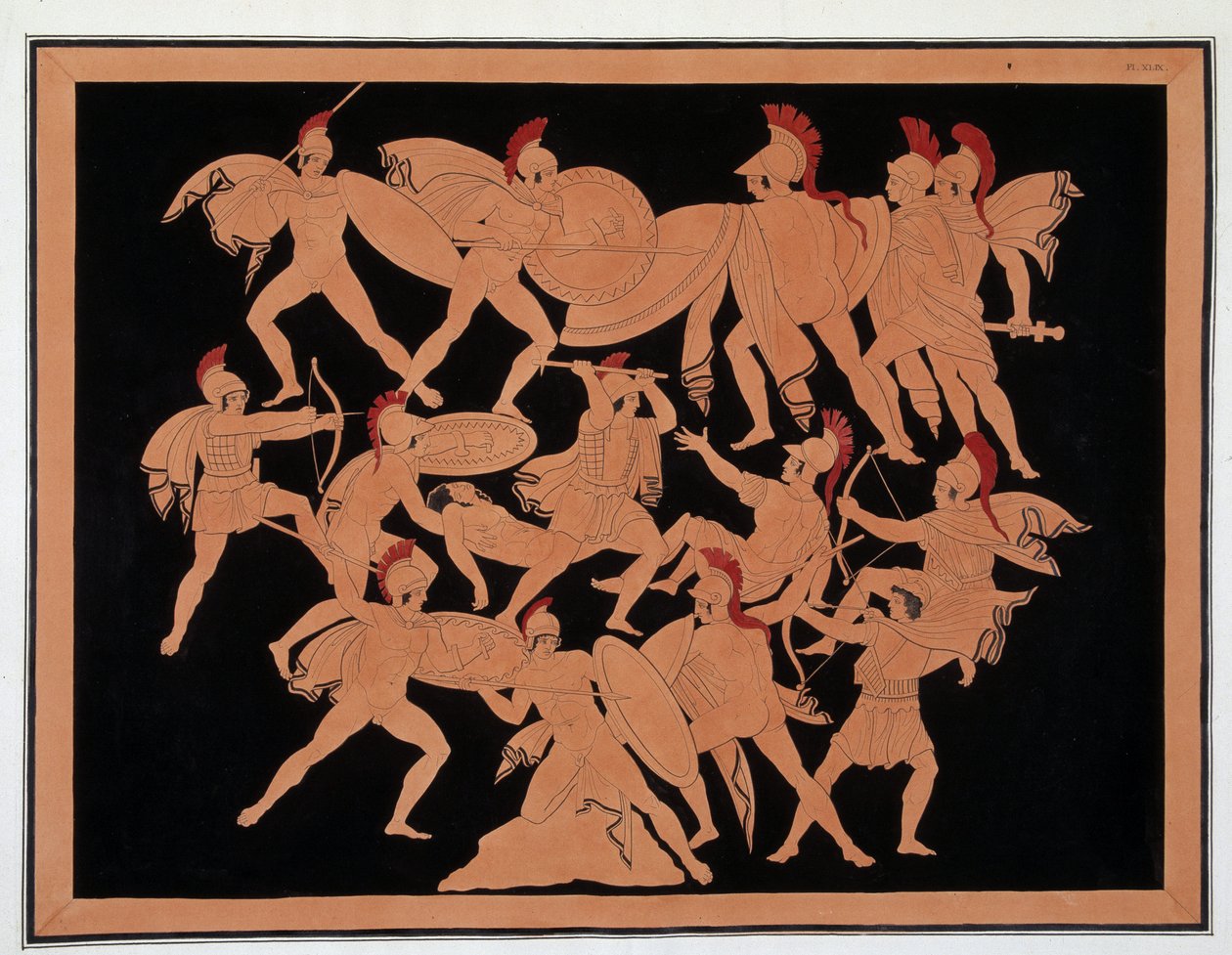Truva Savaşı - ortada: Menelas, Patrokles