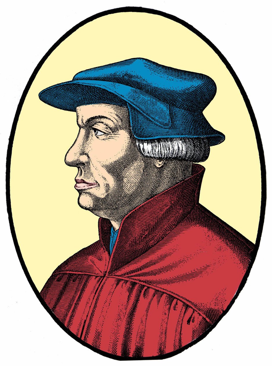 Ulrich veya Huldrych Zwingli (1484-1531), İsviçreli dini reformcu. by Unknown artist