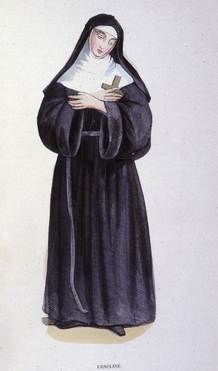 Ursuline. Dini emirler üzerine bir albümden gravür, Paris by Unknown artist