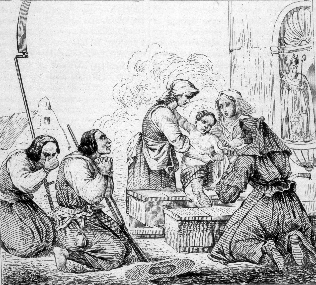 Vendean adetleri - çeşmenin azizi. by Unknown artist