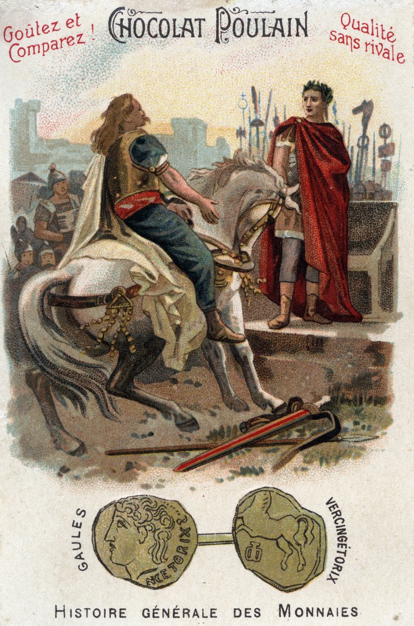 Galya isyanının lideri Vercingetorix (MÖ 72-46), Alesia şehrini kesin olarak kaybettikten sonra silahlarını Cesar
