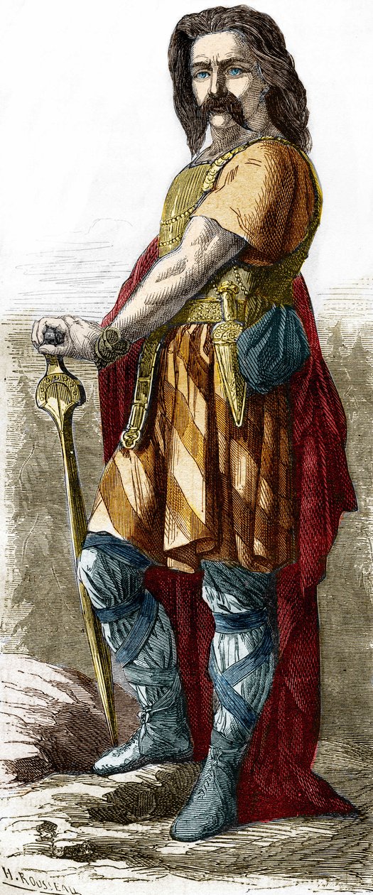 Vercingetorix (yaklaşık MÖ 72-46), Galya şefi. by Unknown artist