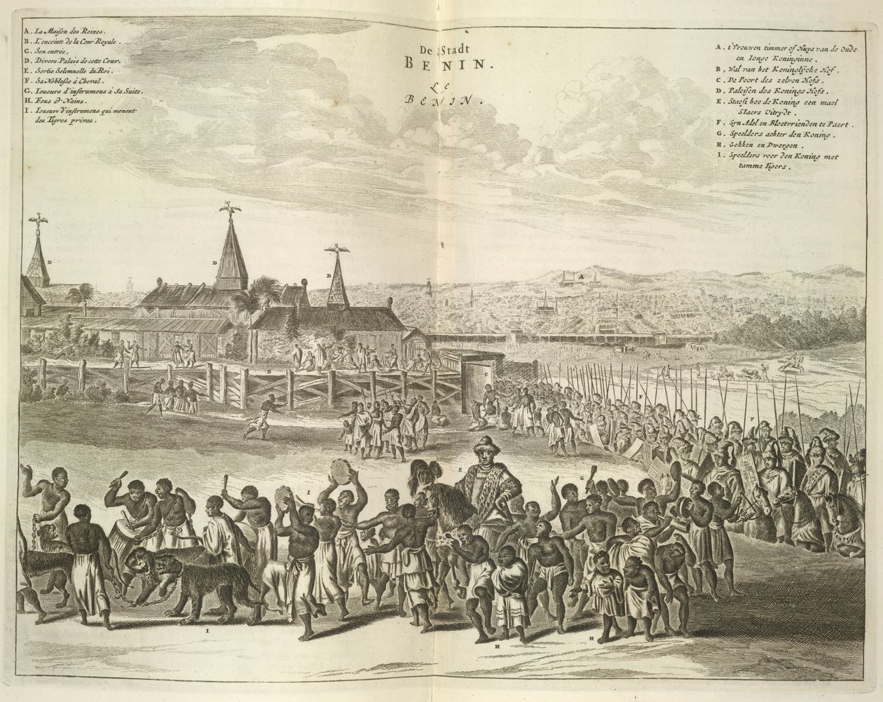 Benin'in görünümü. Yerli alayı by Unknown artist