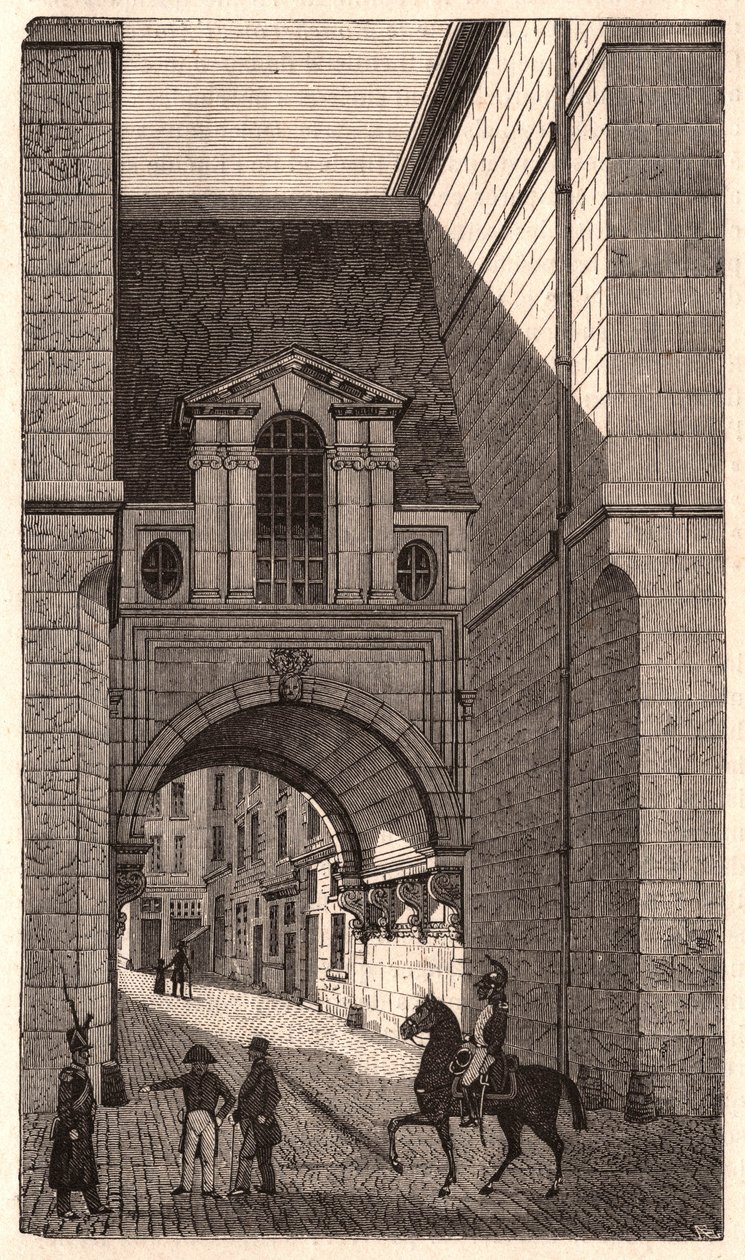Paris, Fransa'daki Nasıra Caddesi'ndeki II. Henry döneminden bir Rönesans binasının görünümü by Unknown