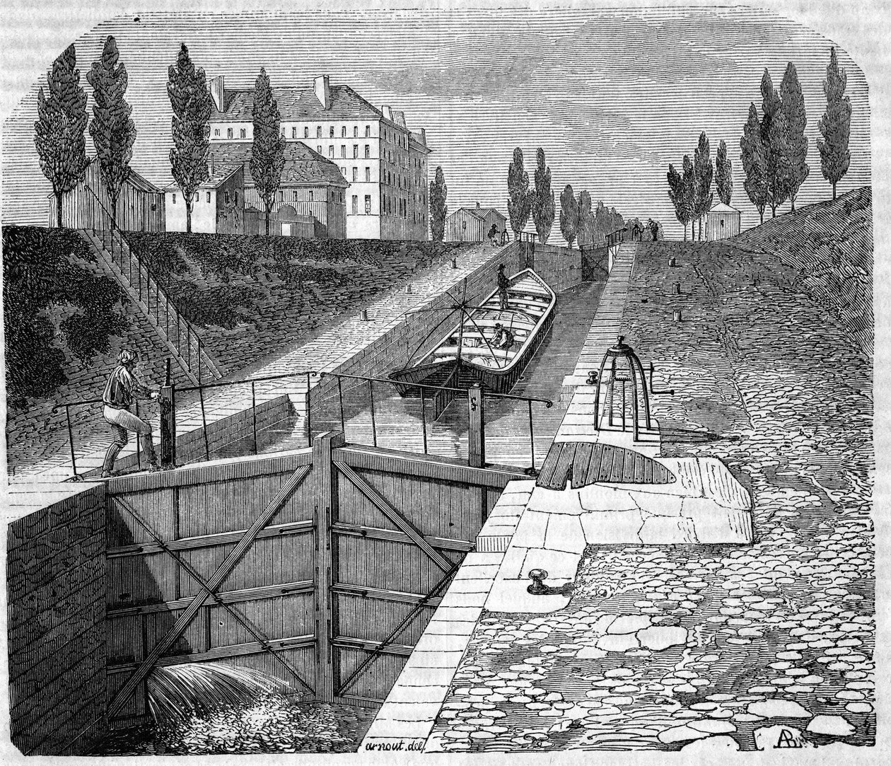 Paris yakınlarındaki Canal Saint Martin