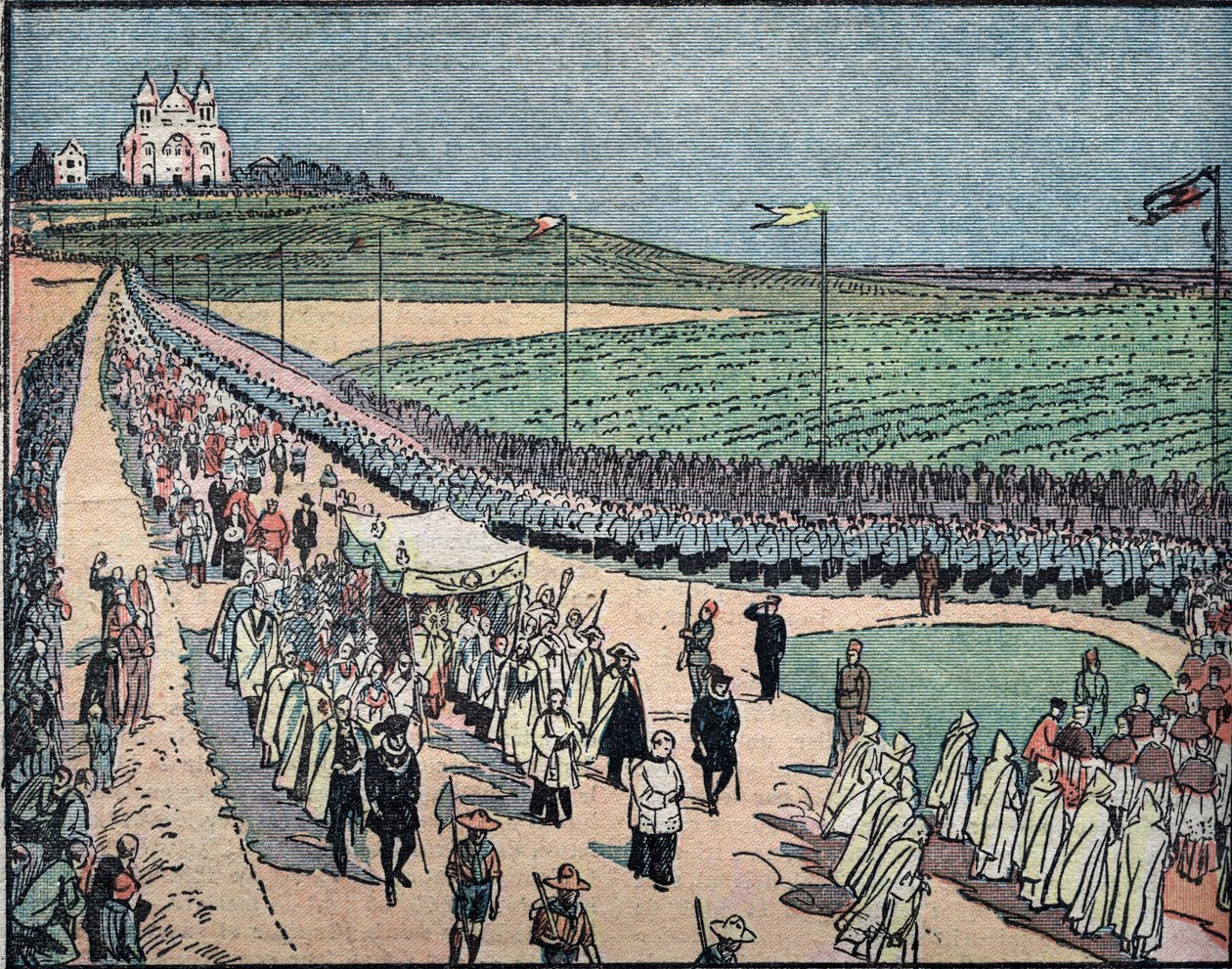 View of the Eucharistic Procession of the Eucharistic Congress of Carthage, Tunisia 11/05/1930 (Kartaca, Tunus