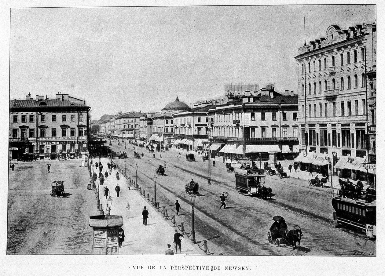 Newsky Perspektifinin Görünümü. Petersburg. by Unknown artist