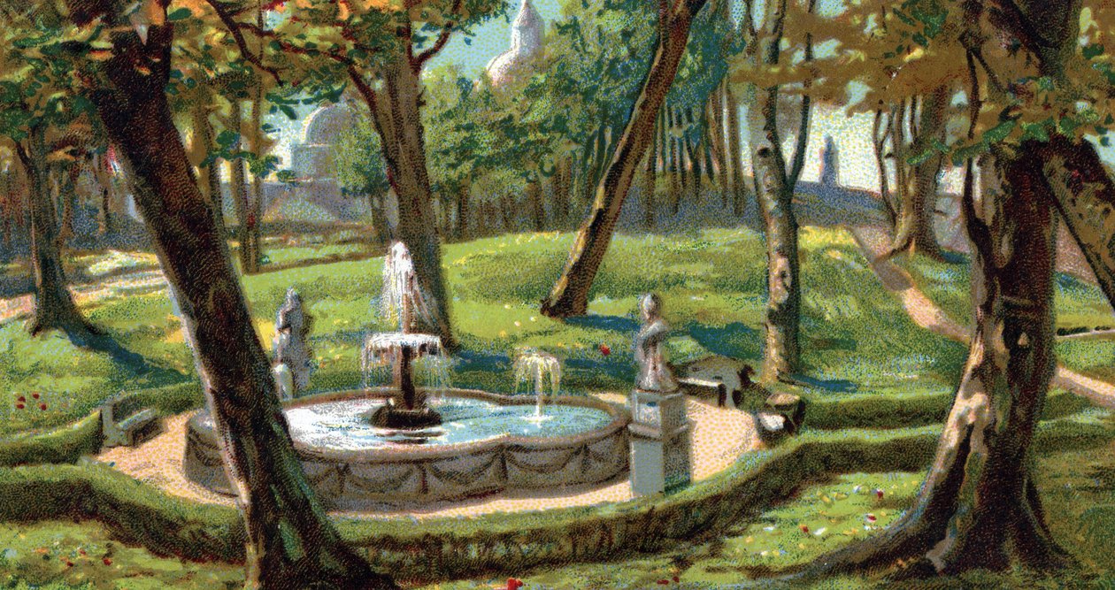 Vatikan Bahçeleri, Roma, İtalya (View of the Vatican City Gardens, Italy) 1930