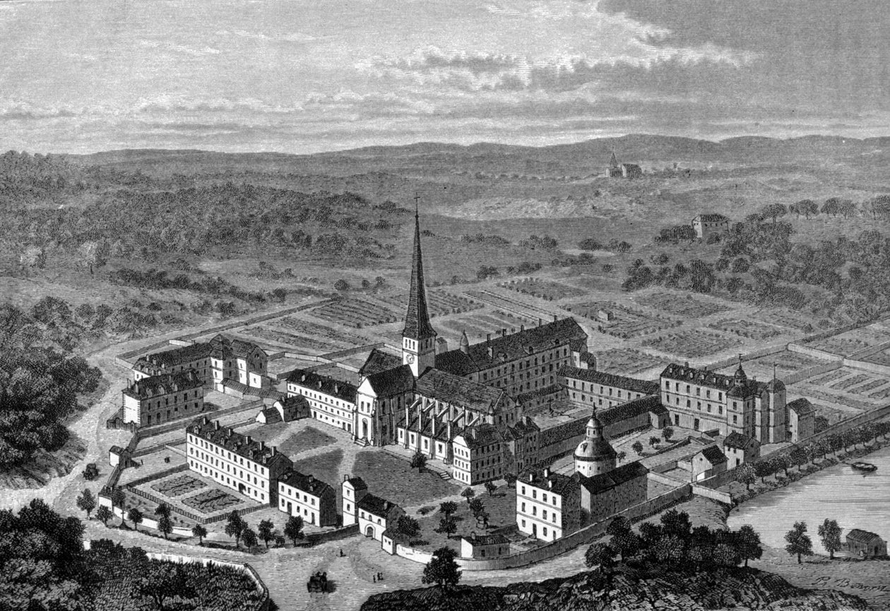 Port Royal des Champs (Port-Royal-des-Champs) manastırının görünümü. by Unknown artist