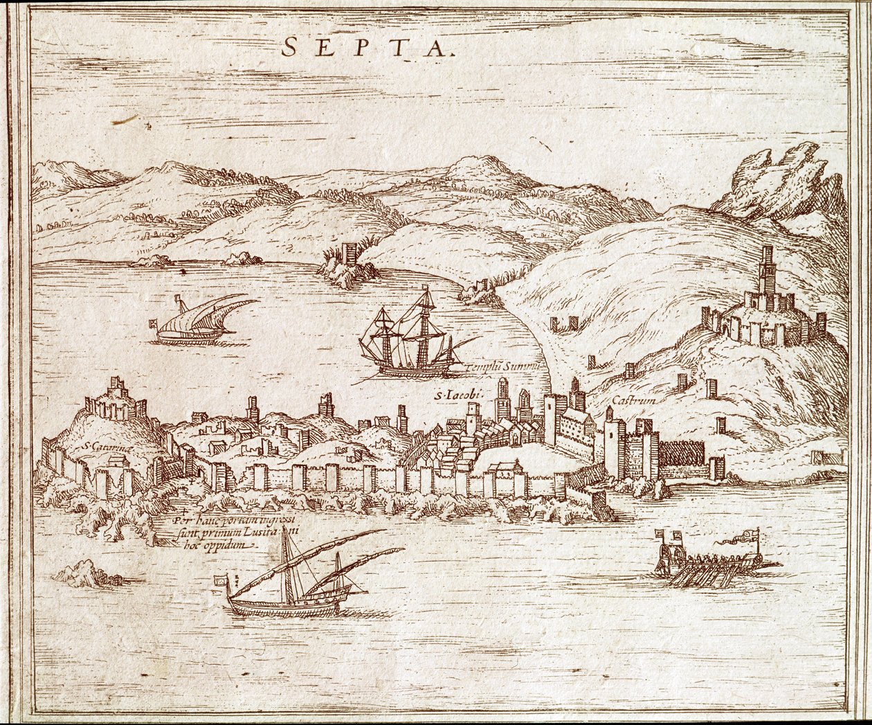 Ceuta şehrinin görünümü by Unknown artist