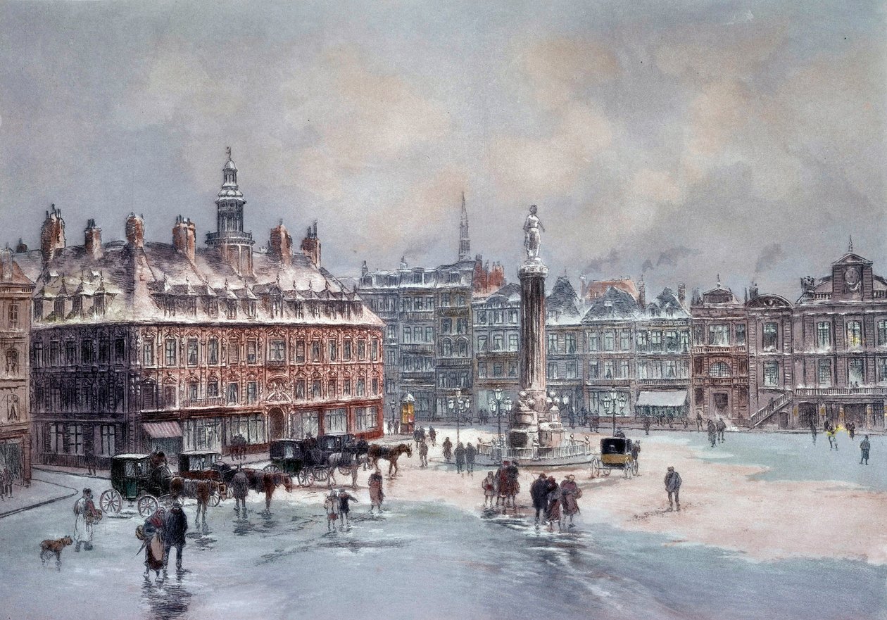Lille Kimliği belirsiz yazar baskısının geniş yerinin görünümü. 19. yüzyıl paris, B.N. by Unknown artist