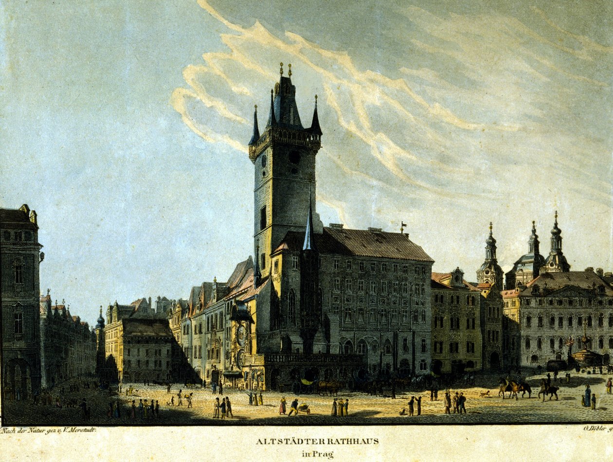 1860 civarında eski Prag Belediye Binası