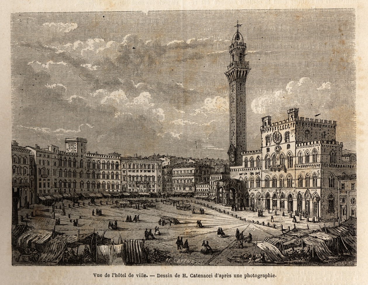 Edouard Charton yönetiminde yayınlanan “Le tour du monde, nouveau dergi des voyages” adlı eserde 1865 yılında Siena