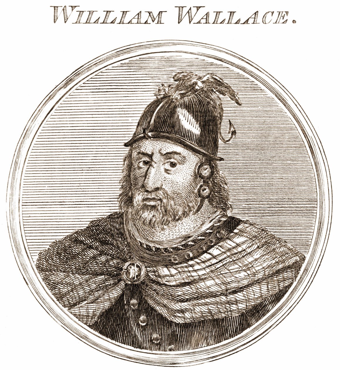 William wallace. İskoç Şef 1270-1305. 19. yüzyıl gravürü by Unknown artist