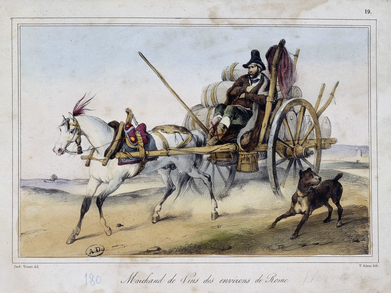 Roma çevresinden şarap tüccarı by Unknown artist