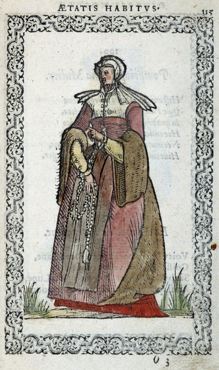 Kadın picarde - Jean Sulperius tarafından “” Habits et effigies”de by Unknown artist