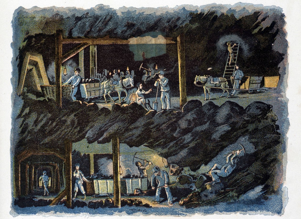 Kömür madeninde çalışmak by Unknown artist