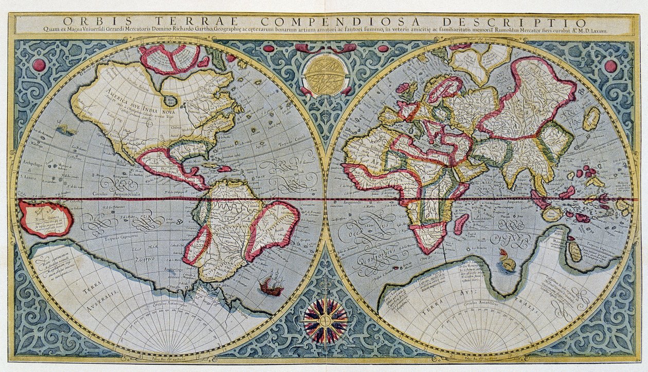 Dünya Mercator Haritası (1587) - "Gerardus Mercator Atlası