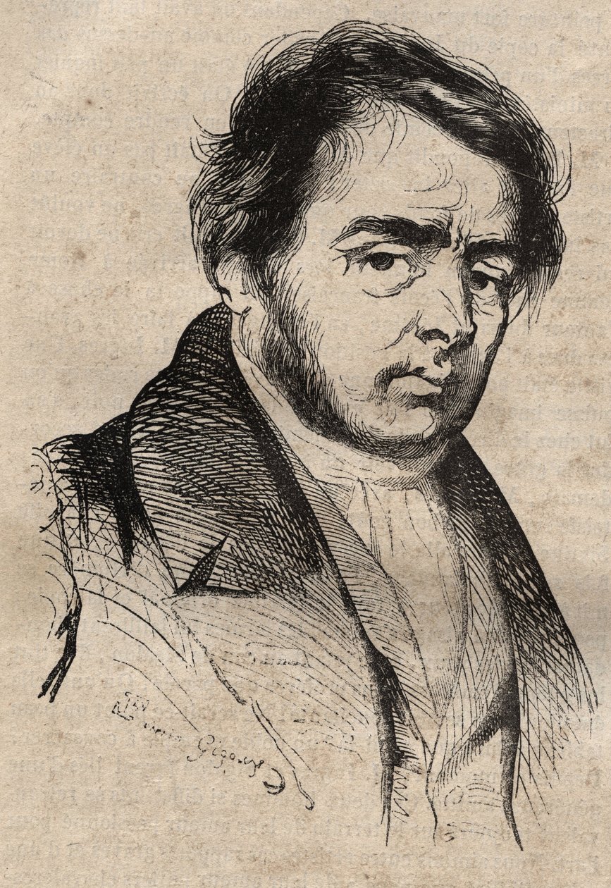 Xavier Sigalon (1787-1837) ressam, gravür by Unknown artist