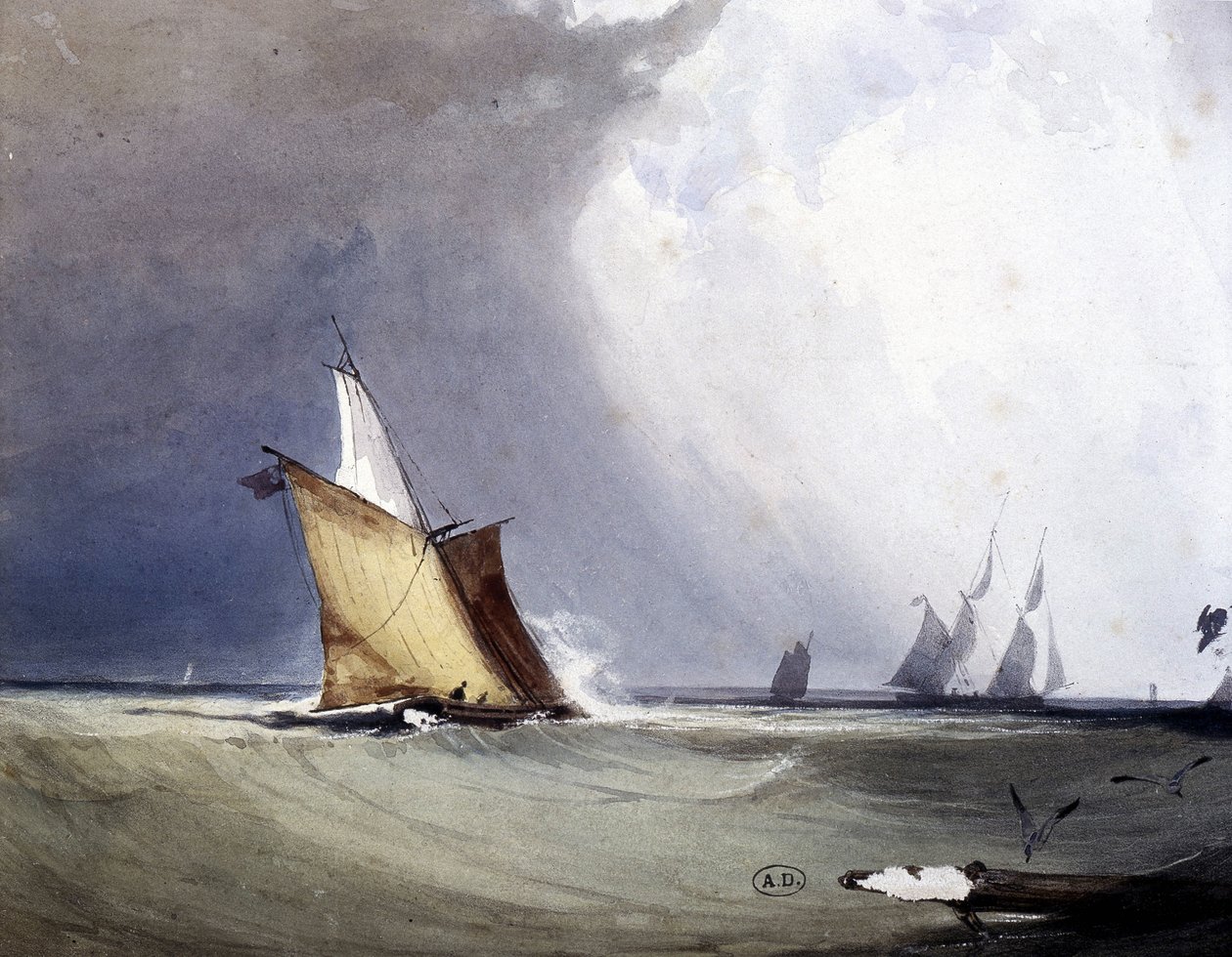 Denizde yatlar, 19. yüzyılın sonlarında by Unknown artist