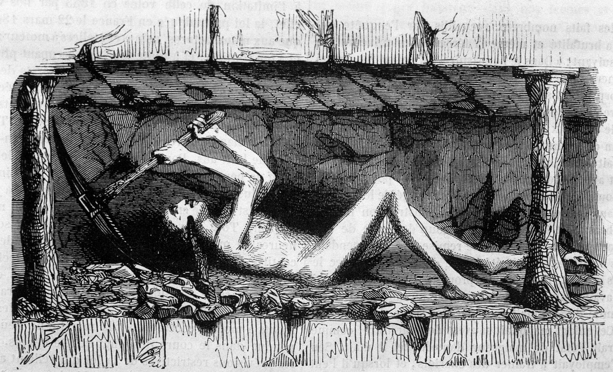 İngiltere'de kömür madenlerinde çalışan genç adam by Unknown artist