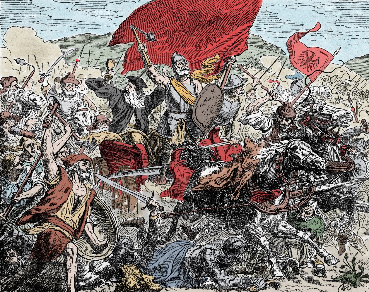 Savaşta Ziska - Hussitlere Karşı Haçlı Seferi (1420-1434): Haçlı Seferlerine Karşı Savaşta Jan Ziska (1370-1424) - by Unknown artist