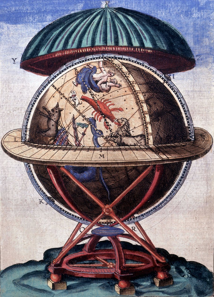 Zodyak küresi. Oymak. 17. yüzyıl. B.N, Paris. by Unknown artist