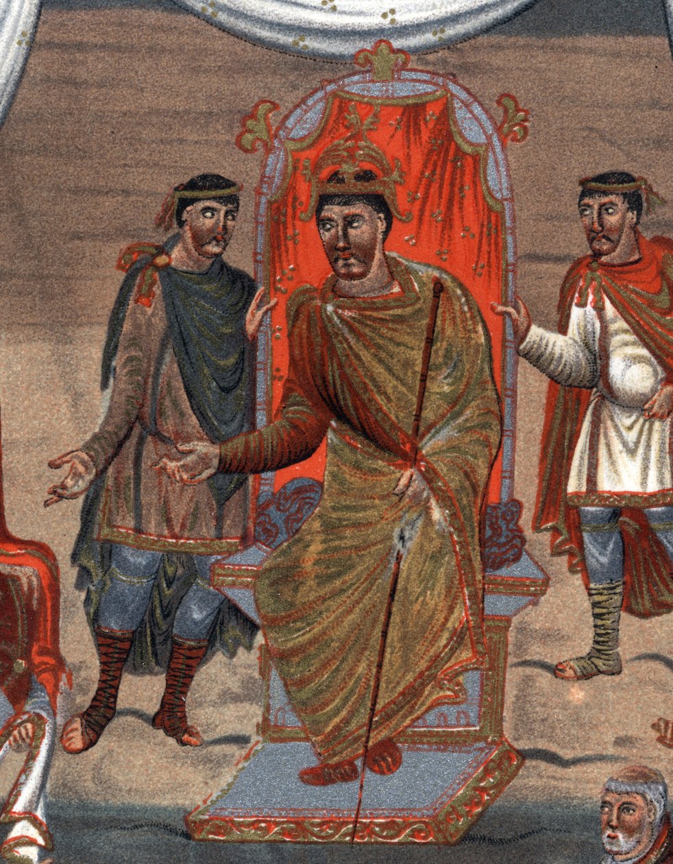 ayrıntıları: Charles II the Kel (823 - 877), Fransa Kralı Tours.Fac-Simile