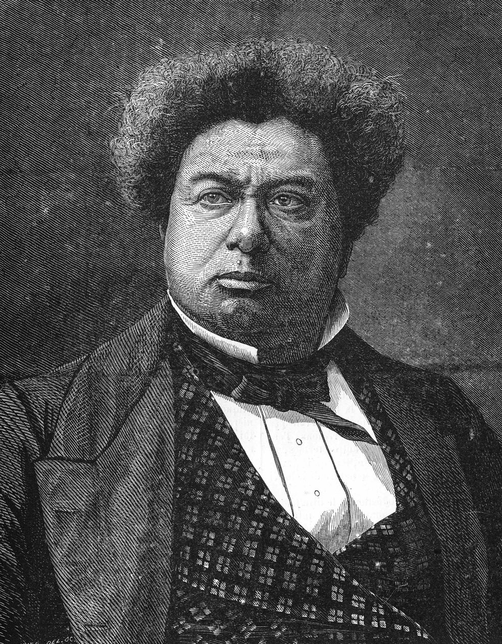 portre Alexandre Dumas baba. Fransız romancı ve oyun yazarı (1802-1870). by Unknown artist