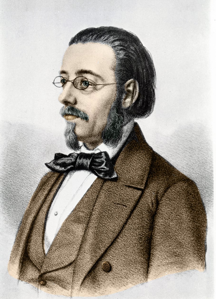 Bedrich Smetana (1824-1884), Çek besteci ve piyanist portresi. by Unknown artist