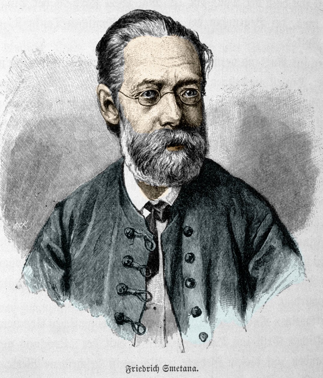 Bedrich Smetana (1824-1884), Çek besteci ve piyanist portresi. by Unknown artist