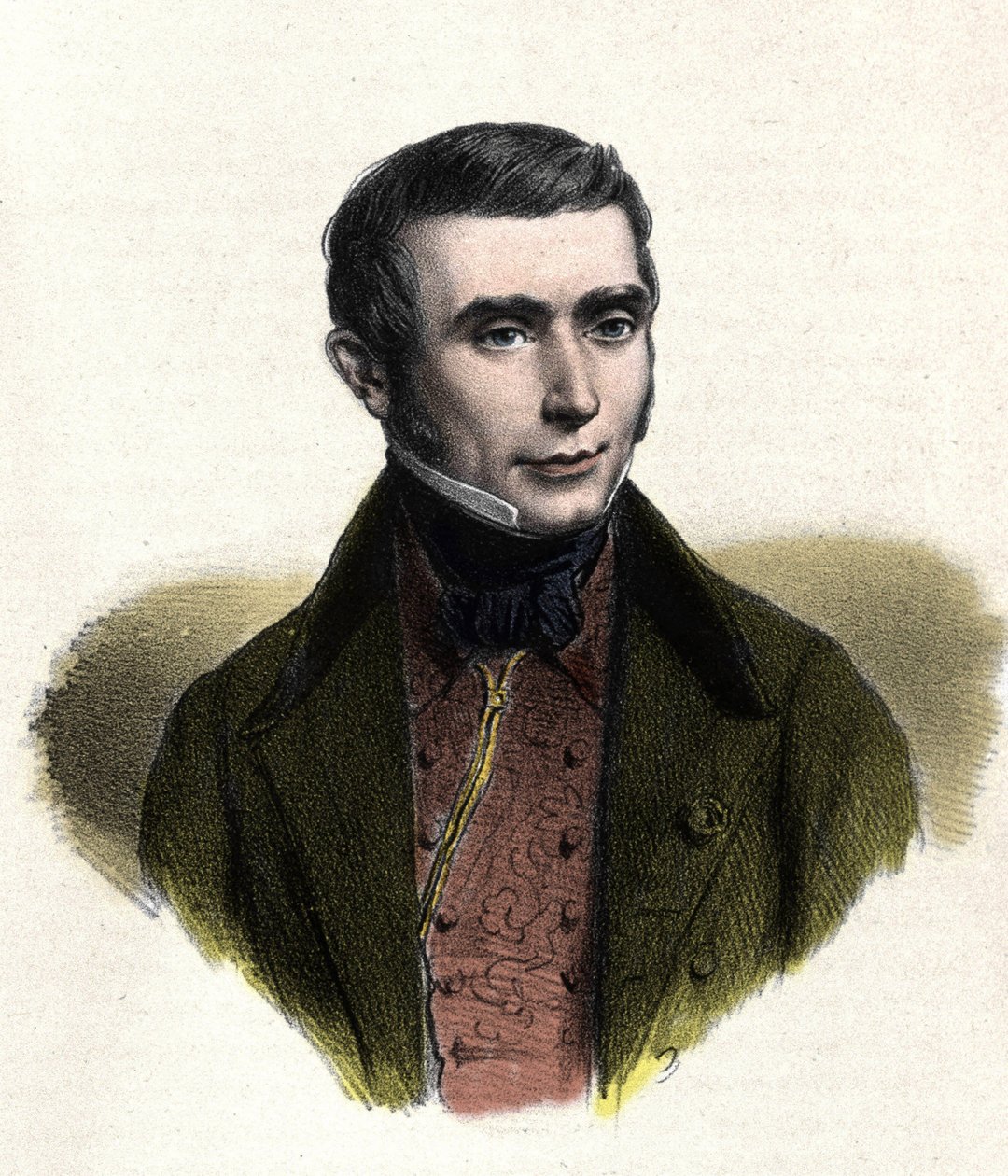 Eugene Scribe (1791-1861), Fransız ahlak komedileri yazarının portresi. by Unknown artist