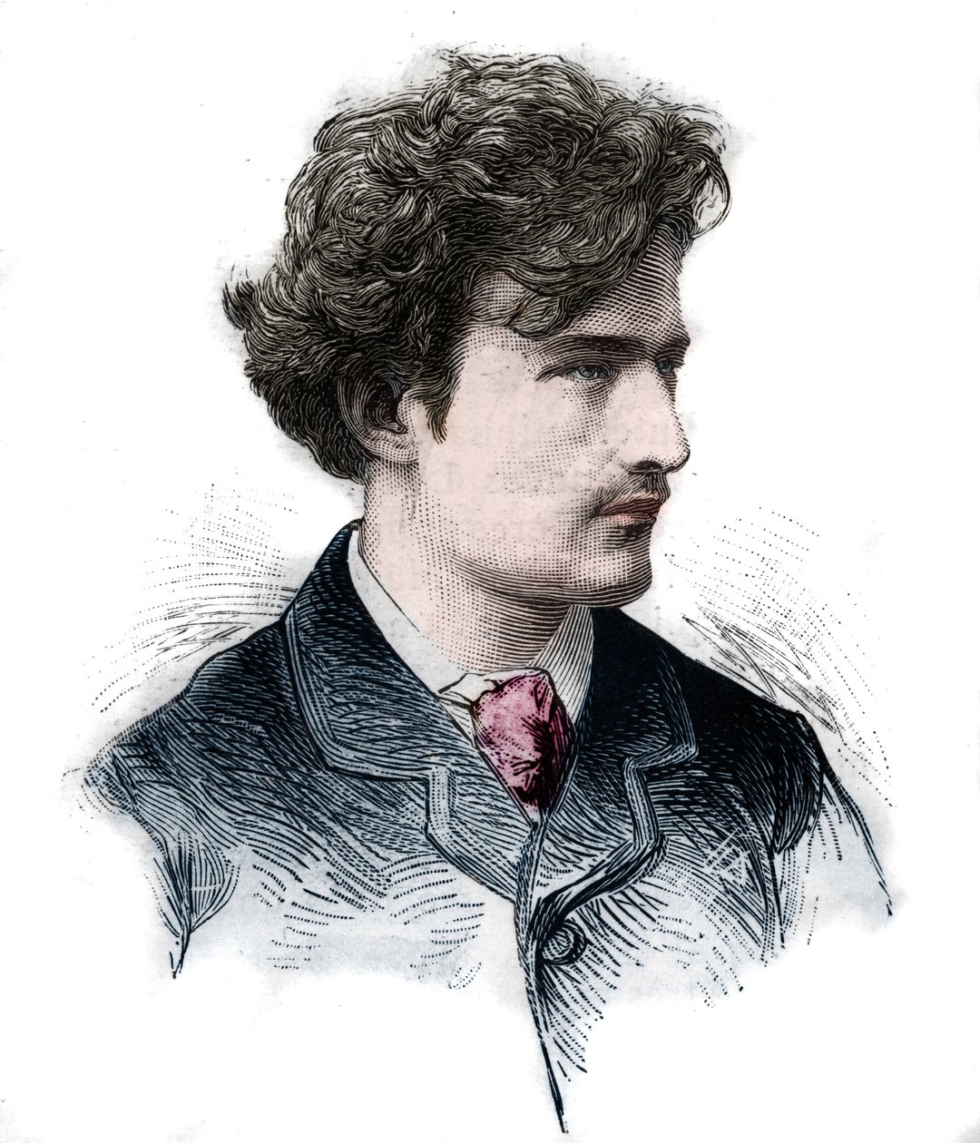 Ignacy (Ignace) Paderewski (1860-1941), piyanist, besteci, politikacı ve Polonyalı diplomat portresi. 1889 gravürü. by Unknown artist