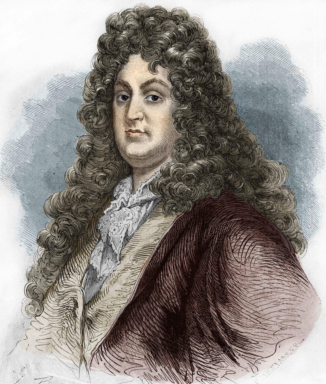 Jean Racine (1639-1699), Fransız trajik şairin portresi. by Unknown artist