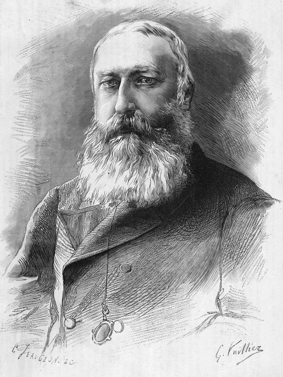 Leopold II (1835 - 1909) portresi. Belçika Kralı (1865-1909). by Unknown artist