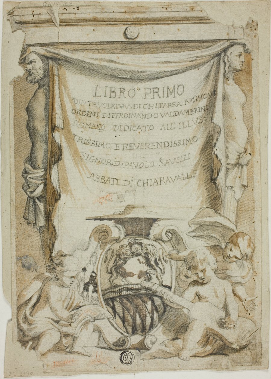 Ferdinando Valdambrini tarafından Gitar El Kitabı için Başlık Sayfası Tasarımı by Unknown Italian